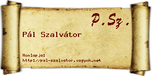 Pál Szalvátor névjegykártya